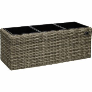 Gartenfreude Pflanzkübel Polyrattan 76 cm x 26 cm Naturfarben