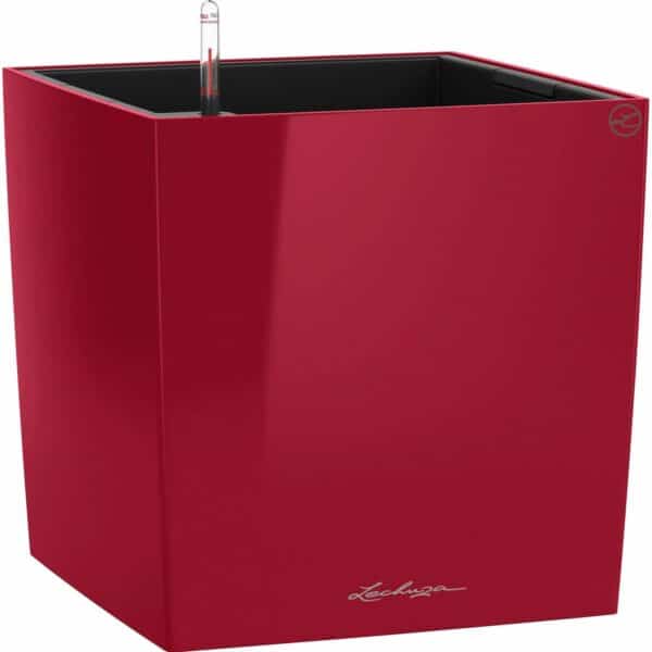 Lechuza Pflanzgefäß Cube Premium 40 cm x 40 cm Scarlet Rot hochglanz