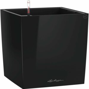 Lechuza Pflanzgefäß Cube Premium 40 cm x 40 cm Schwarz hochglanz