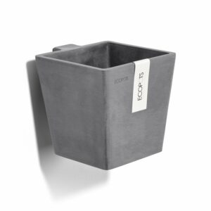 Ecopots Pflanztopf Manhattan Wall S Grau 15 cm x 17