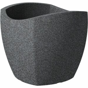 Scheurich Pflanzgefäß Wave Globe Cubo 40 cm x 40 cm Schwarz Granit