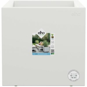 Elho Pflanztopf Vivo Next 30 cm x 30 cm x 30 cm Weiß mit Rollen