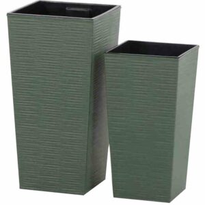 Siena GardenPflanzgefäß - Set 2 teilig Eco Nizza Grün 25x25x46