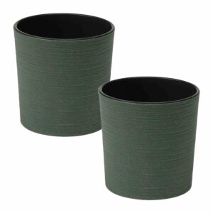 Siena GardenPflanzgefäß - Set 2 teilig Eco Lens Grün Ø25x25