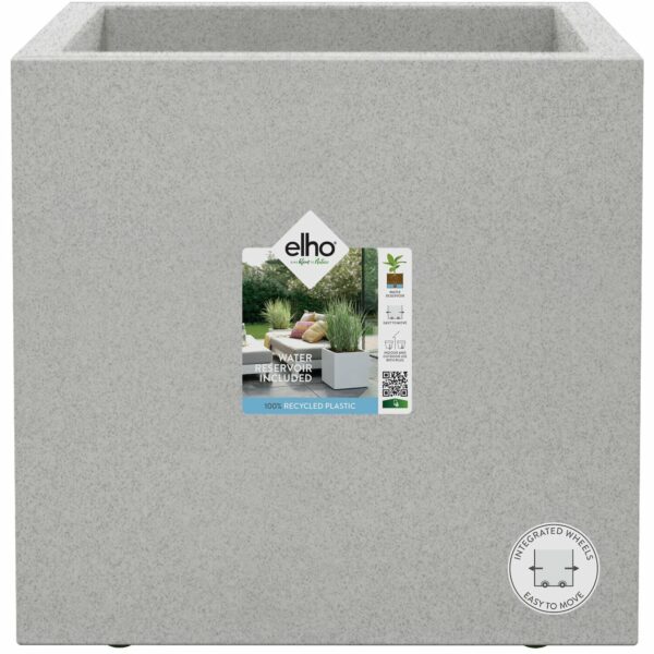 Elho Pflanztopf Vivo Next 30 cm x 30 cm x 30 cm Living Beton mit Rollen